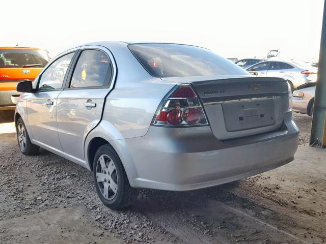 KL1TD5DE4BB167514 - 2011 CHEVROLET AVEO LS SILVER photo 3