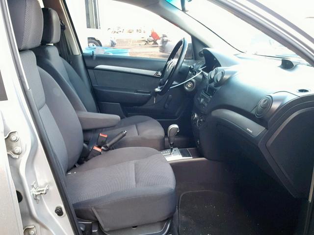 KL1TD5DE4BB167514 - 2011 CHEVROLET AVEO LS SILVER photo 5