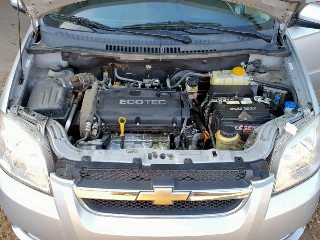 KL1TD5DE4BB167514 - 2011 CHEVROLET AVEO LS SILVER photo 7