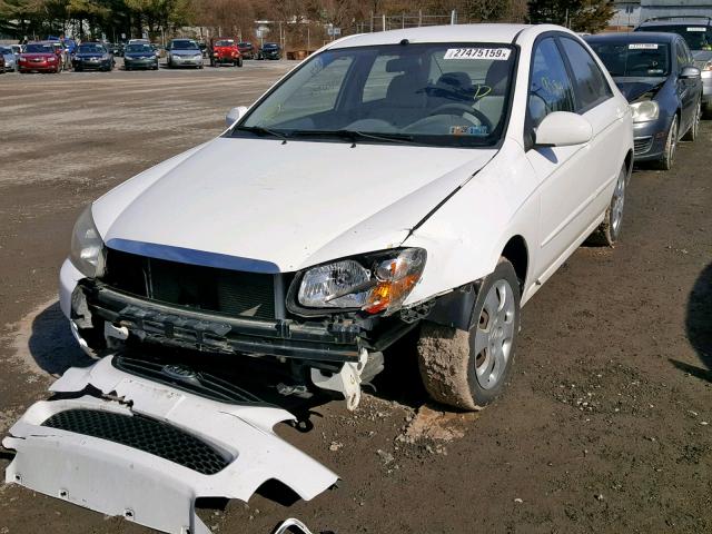 KNAFE222995665949 - 2009 KIA SPECTRA EX WHITE photo 2