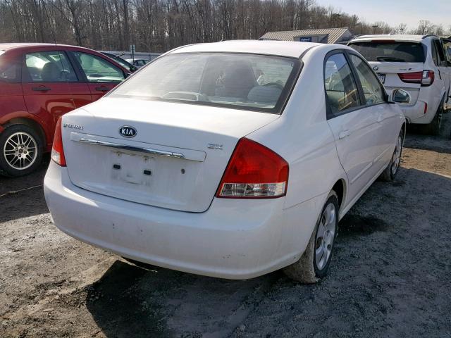 KNAFE222995665949 - 2009 KIA SPECTRA EX WHITE photo 4