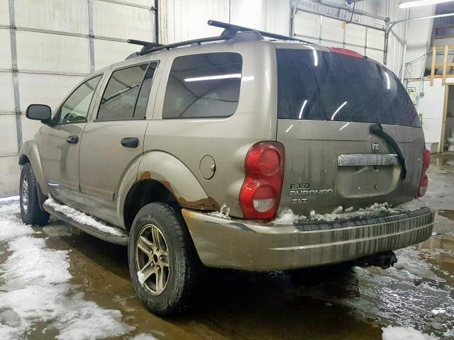 1D4HB48N54F120788 - 2004 DODGE DURANGO SL BROWN photo 3