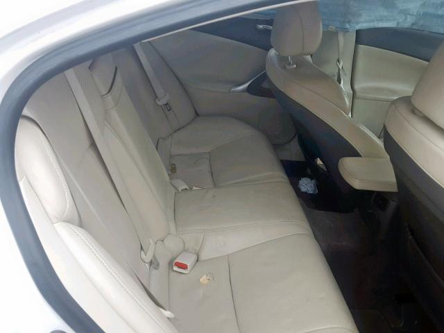 JTHBK262792091775 - 2009 LEXUS IS 250 WHITE photo 6