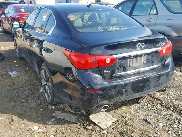 JN1BV7AR4EM702762 - 2014 INFINITI Q50 BASE BLACK photo 3