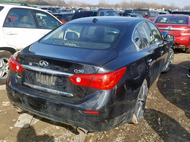 JN1BV7AR4EM702762 - 2014 INFINITI Q50 BASE BLACK photo 4