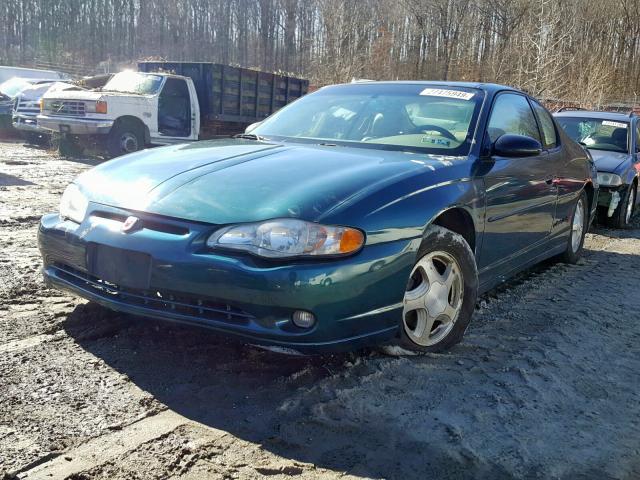 2G1WX15K819304568 - 2001 CHEVROLET MONTE CARL GREEN photo 2