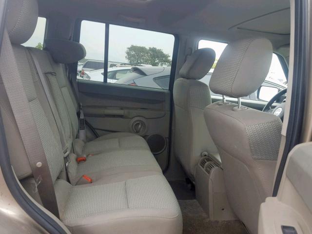 1J8HH48K86C294255 - 2006 JEEP COMMANDER TAN photo 6