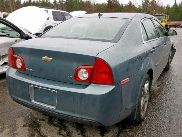 1G1ZG57B594256009 - 2009 CHEVROLET MALIBU LS TEAL photo 4