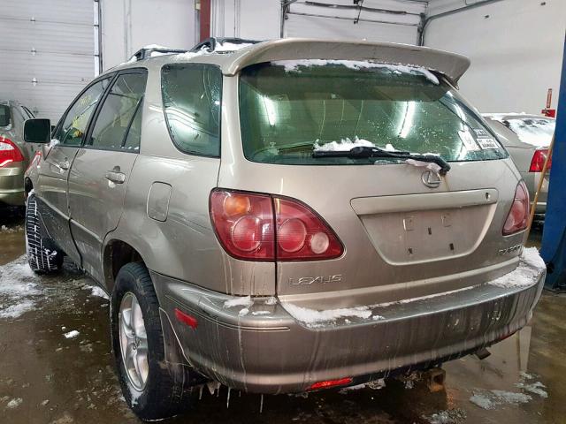 JT6HF10U7Y0142391 - 2000 LEXUS RX 300 GOLD photo 3