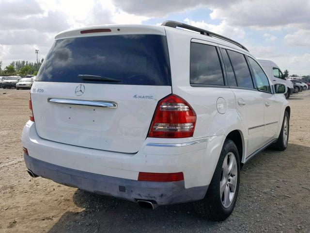 4JGBF71E27A201098 - 2007 MERCEDES-BENZ GL 450 4MA WHITE photo 4