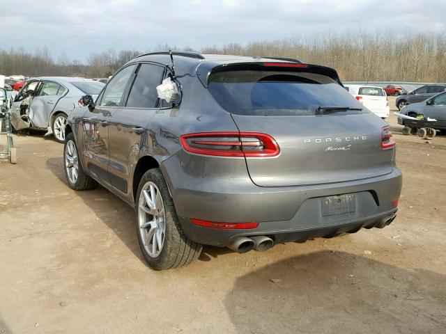 WP1AB2A51GLB51019 - 2016 PORSCHE MACAN S GRAY photo 3