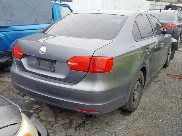 3VW2K7AJ8CM096493 - 2012 VOLKSWAGEN JETTA BASE 灰色 照片 4