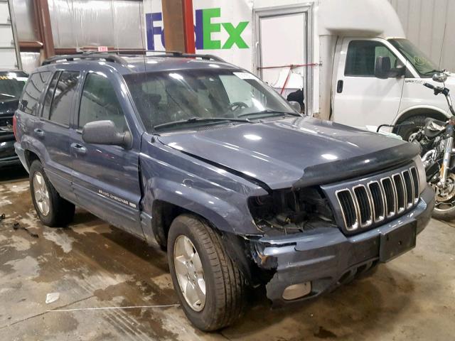 1J4GW58N81C524954 - 2001 JEEP GRAND CHER BLUE photo 1