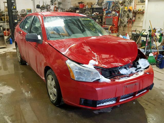 1FAHP34N78W234513 - 2008 FORD FOCUS S/SE RED photo 1