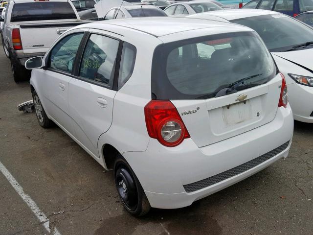 KL1TD6DE0BB131941 - 2011 CHEVROLET AVEO LS WHITE photo 3