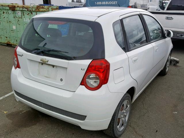 KL1TD6DE0BB131941 - 2011 CHEVROLET AVEO LS WHITE photo 4