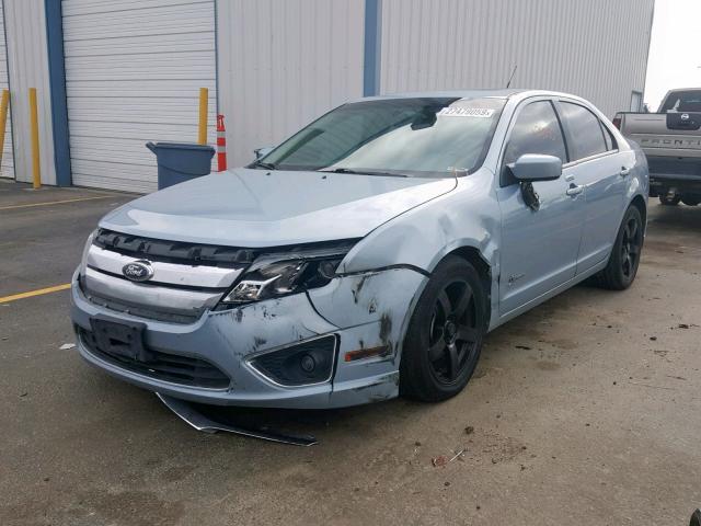 3FADP0L33AR130302 - 2010 FORD FUSION HYB BLUE photo 2