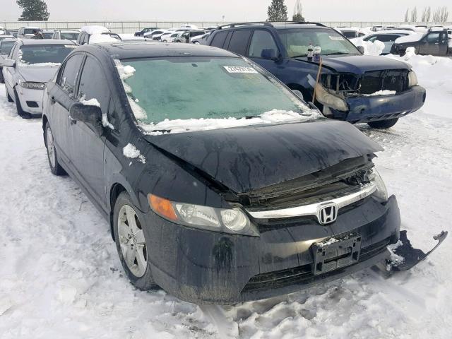 1HGFA16948L085438 - 2008 HONDA CIVIC EXL BLACK photo 1