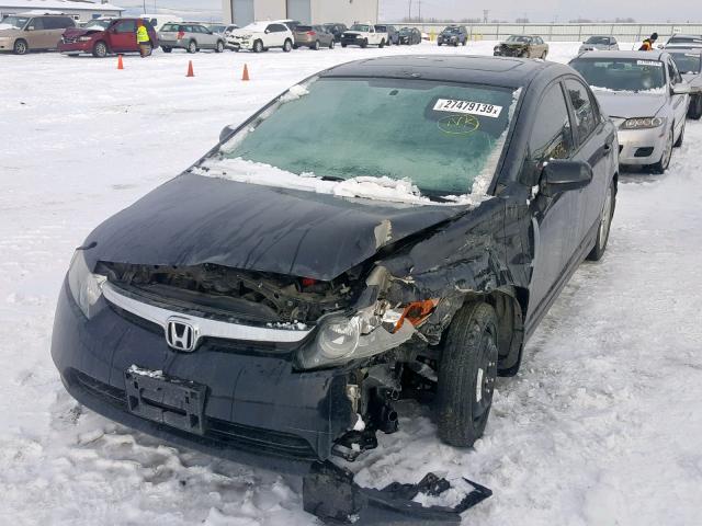 1HGFA16948L085438 - 2008 HONDA CIVIC EXL BLACK photo 2