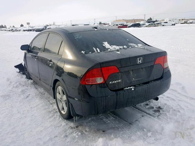 1HGFA16948L085438 - 2008 HONDA CIVIC EXL BLACK photo 3