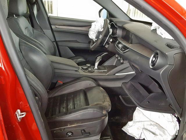 ZASFAKNN4J7B78873 - 2018 ALFA ROMEO STELVIO TI RED photo 5