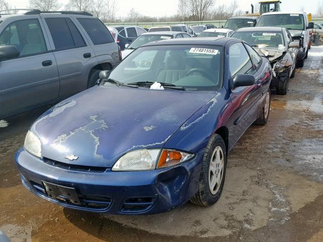 1G1JS124427262174 - 2002 CHEVROLET CAVALIER L BLUE photo 2