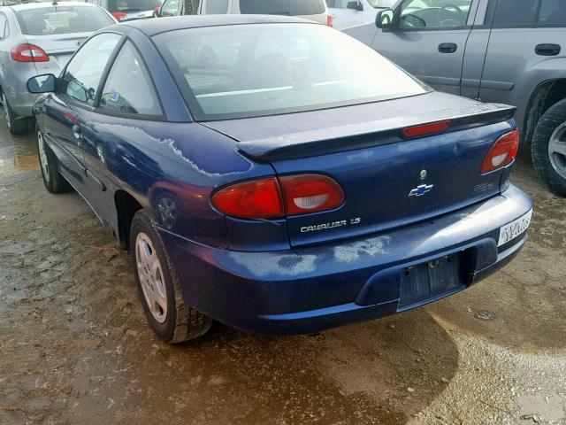 1G1JS124427262174 - 2002 CHEVROLET CAVALIER L BLUE photo 3