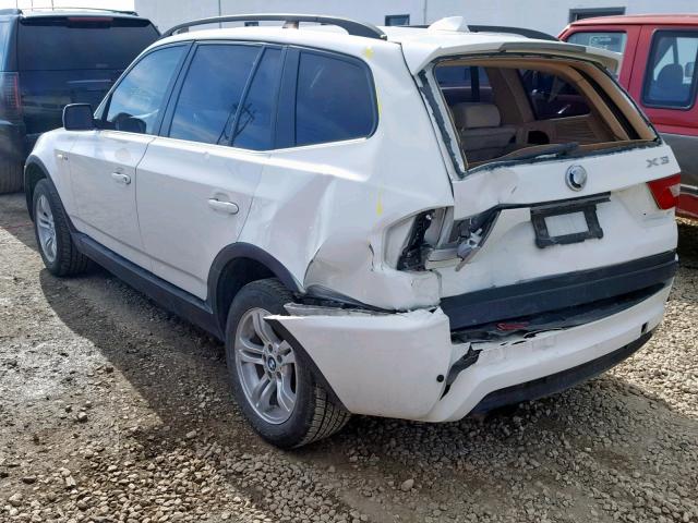 WBXPA93416WG77794 - 2006 BMW X3 3.0I WHITE photo 3