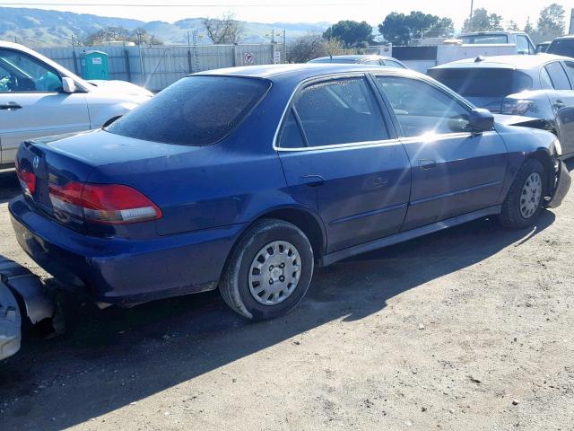 1HGCF86672A052987 - 2002 HONDA ACCORD VAL BLUE photo 4