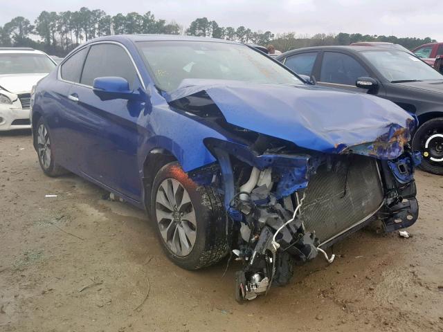 1HGCT1B84DA000257 - 2013 HONDA ACCORD EXL BLUE photo 1