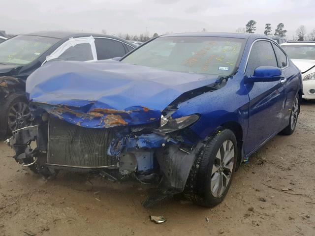 1HGCT1B84DA000257 - 2013 HONDA ACCORD EXL BLUE photo 2