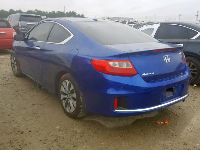 1HGCT1B84DA000257 - 2013 HONDA ACCORD EXL BLUE photo 3