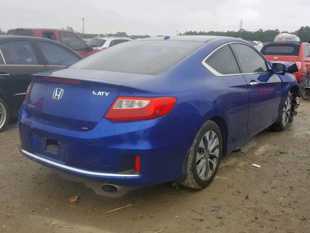 1HGCT1B84DA000257 - 2013 HONDA ACCORD EXL BLUE photo 4