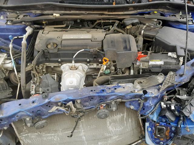 1HGCT1B84DA000257 - 2013 HONDA ACCORD EXL BLUE photo 7