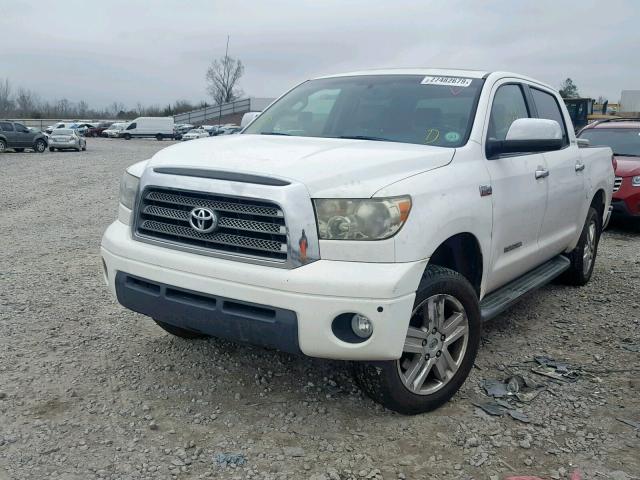 5TBEV58167S466307 - 2007 TOYOTA TUNDRA CRE WHITE photo 2