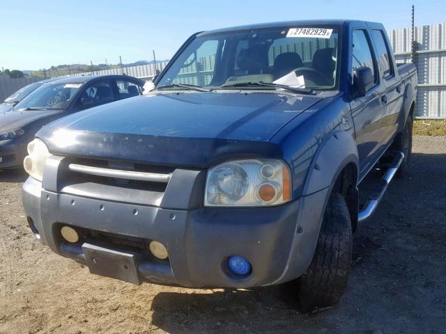 1N6ED27T93C407983 - 2003 NISSAN FRONTIER C BLUE photo 2