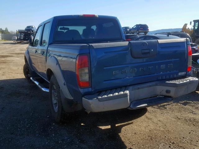 1N6ED27T93C407983 - 2003 NISSAN FRONTIER C BLUE photo 3