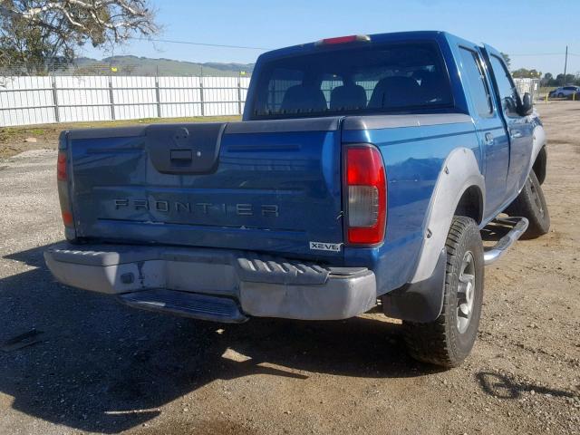 1N6ED27T93C407983 - 2003 NISSAN FRONTIER C BLUE photo 4