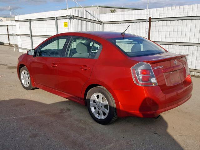 3N1AB6APXBL618366 - 2011 NISSAN SENTRA 2.0 RED photo 3