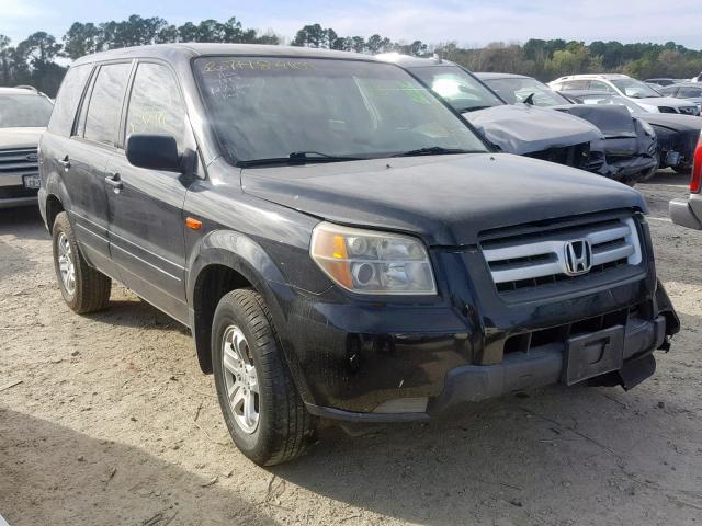 5FNYF28177B007887 - 2007 HONDA PILOT LX BLACK photo 1