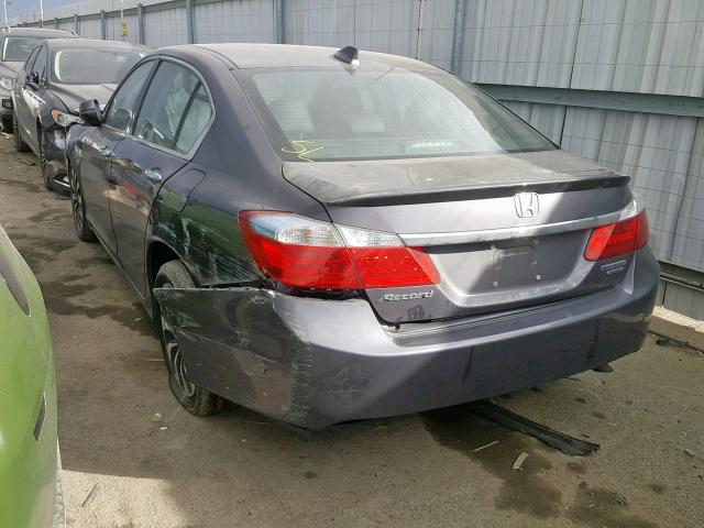 1HGCR6F70FA006783 - 2015 HONDA ACCORD HYB GRAY photo 3