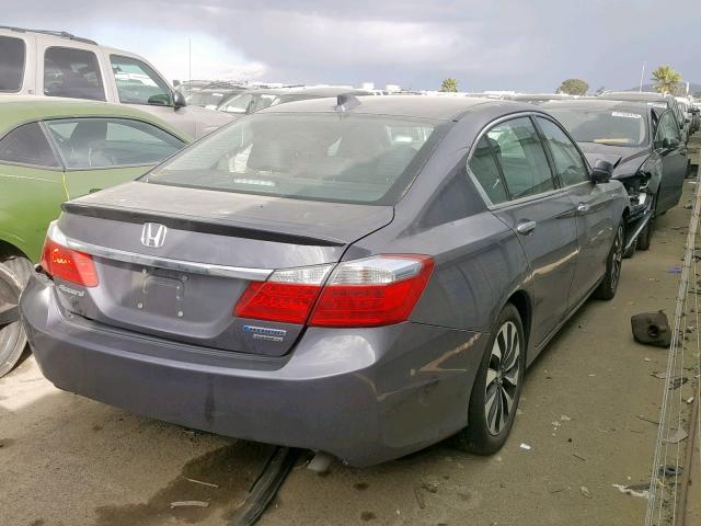 1HGCR6F70FA006783 - 2015 HONDA ACCORD HYB GRAY photo 4