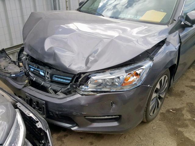 1HGCR6F70FA006783 - 2015 HONDA ACCORD HYB GRAY photo 7