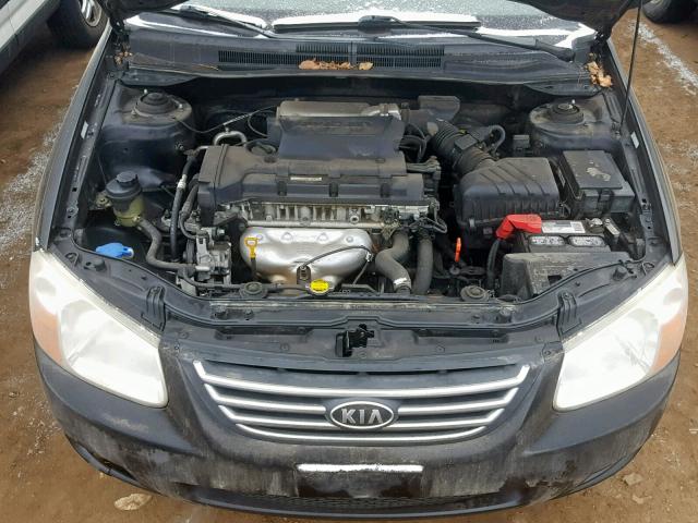 KNAFE121485528997 - 2008 KIA SPECTRA EX BLACK photo 7