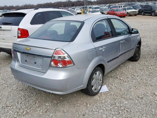 KL1TG5DE2BB238748 - 2011 CHEVROLET AVEO LT SILVER photo 4