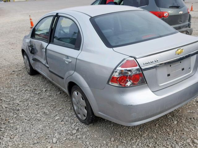 KL1TG5DE2BB238748 - 2011 CHEVROLET AVEO LT SILVER photo 9