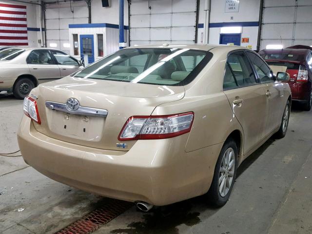 4T1BB3EKXBU134987 - 2011 TOYOTA CAMRY HYBR GOLD photo 4