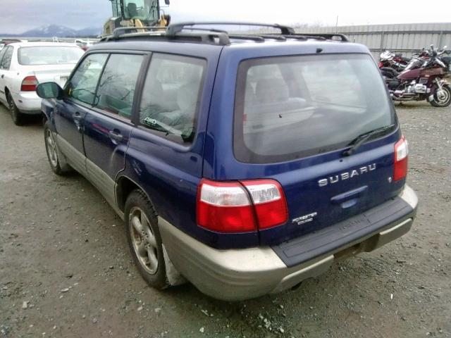 JF1SF65561H713816 - 2001 SUBARU FORESTER S Mavi foto 3