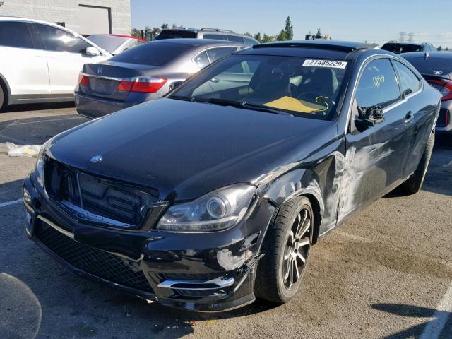 WDDGJ4HB3CF767941 - 2012 MERCEDES-BENZ C 250 BLACK photo 2