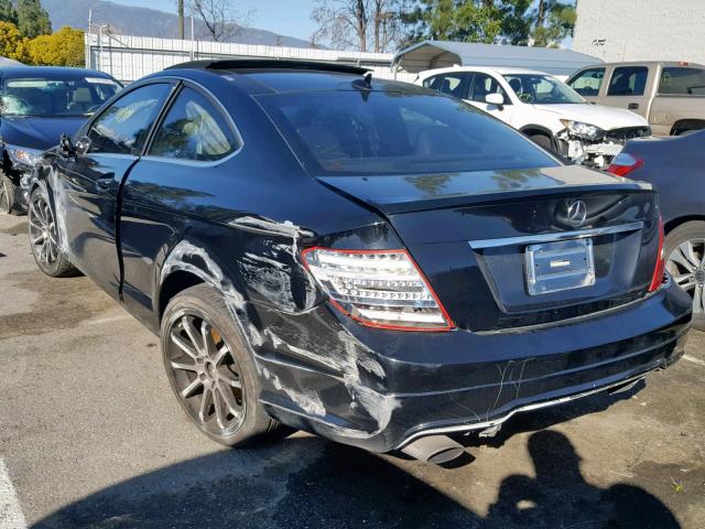 WDDGJ4HB3CF767941 - 2012 MERCEDES-BENZ C 250 BLACK photo 3